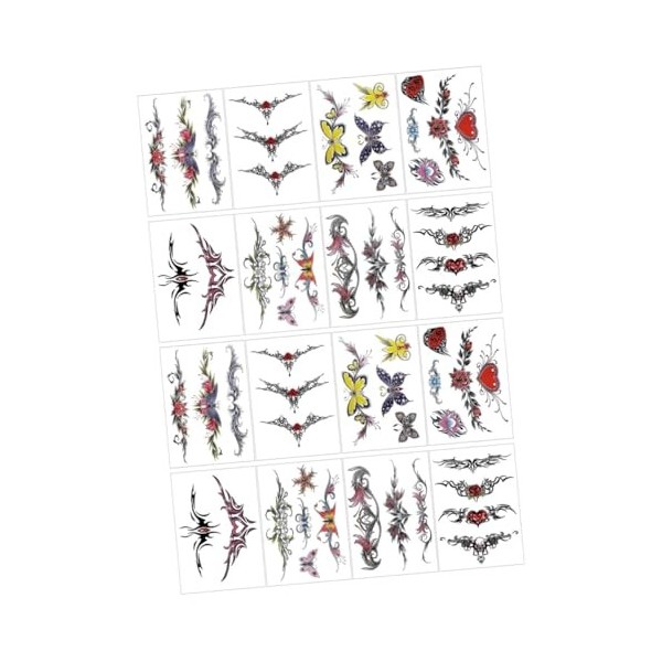 Beaupretty 32 Feuilles Couverture De Cicatrice Stickers ​​temporels Hommes ​​​​de Cauchemar Fleur Corps Aux Femmes Prothèse P