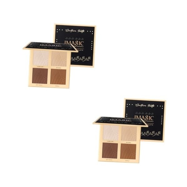 FOMIYES 2 Pièces Palette De Poudre Bronzante Palette Anti-Cernes Mettant En Évidence Le Fond De Teint Contour Correcteur Poud