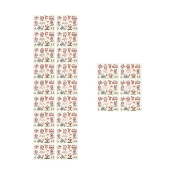 ABOOFAN 30 Feuilles DAutocollants DAmbiance De Noël Autocollant De Visage Autocollant De Noël Faux Pour Enfants Faux Autoco