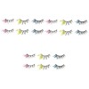 FOMIYES 9 Paires De Faux Cils Colorés Costume De Cosplay Le Costume Flash Costumes DHalloween Cils Scintillants Cils Oeil De