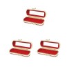 Boîte de rangement en cuir pour rouge à lèvres brillant à lèvres avec miroir Rouge, Lot de 5 rouge , as described, comme des