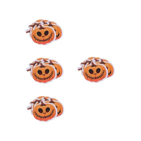 FOMIYES 24 Pcs Autocollant Citrouilles Décor Halloween Citrouille Trick Or Treat Stickers Citrouille Expression Decal Monstre