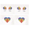 POPETPOP 6 Pcs Arc-En-Ciel Paillettes Autocollant Gay Fierté Décor Lgbt Visage Autocollant Arc-En-Ciel Corps Lgbt Fierté Coti