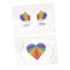 POPETPOP 6 Pcs Arc-En-Ciel Paillettes Autocollant Gay Fierté Décor Lgbt Visage Autocollant Arc-En-Ciel Corps Lgbt Fierté Coti