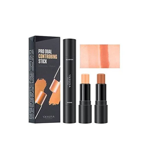 JMason Bâton Contour 2 en 1, Bâton Surligneur, Stylo Correcteur Contour Double Tête, Stylo Maquillage Imperméable, Maquillage