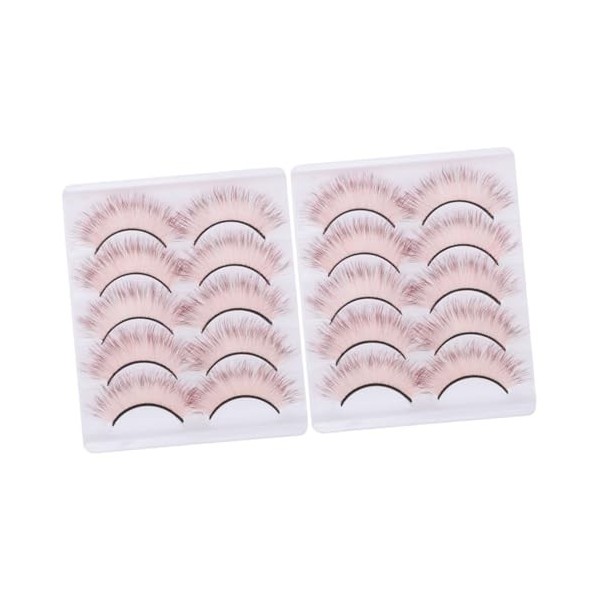 FRCOLOR 20 Paires Faux Cils Colorés Faux Cils 5d Cils 3d Faux Cils Avec Couleur Cils Dhalloween Dramatiques Faux Cils Longs 