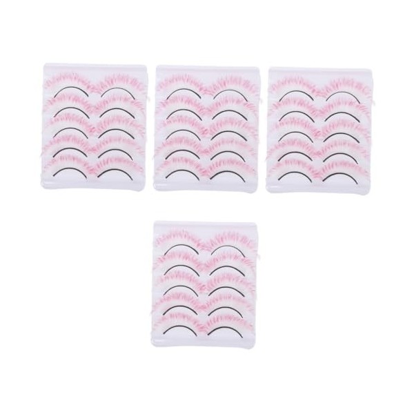 POPETPOP 25 Paires Faux Cils Colorés Faux Cils Longs Faux Cils Dhalloween Cils Vaporeux Cosplay Faux Cils Faux Cils Réutilis