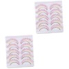 POPETPOP 25 Paires Faux Cils Colorés Faux Cils Longs Faux Cils Dhalloween Cils Vaporeux Cosplay Faux Cils Faux Cils Réutilis