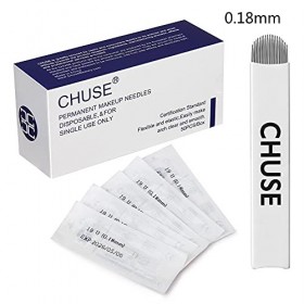 CHUSE microblades A19 Aiguilles manuelles de tatouage à sourcils 50 pièces/boîte Microstroking