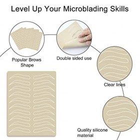 10 pièces en Forme de Sourcils Pleine aucune encre requise Peau Feuilles de Peau de Maquillage Permanent Latex pour les artis