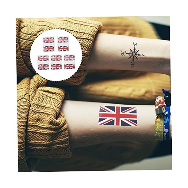 Beaupretty 25 Ensembles Autocollants De Fans Royaume-Uni Drapeau De Pays Drapeaux Britanniques Autocollant De Visage Autocoll