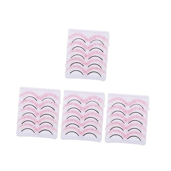 Housoutil 20 Paires De Faux Cils Colorés Faux Cils Colorés 5D Faux Cils Arc-En-Ciel Faux Cils Maquillage Cils Cils Colorés Ma