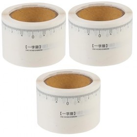 Housoutil 3 Rouleaux Règle De Des Sourcils Lame Rasoir Etiquette Autocollante Moule Accessoire De Maquillage Règle De Sourcil