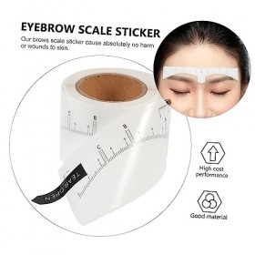 DOITOOL 3 Rouleaux Règle De Des Sourcils Lame Rasoir Etiquette Autocollante Positionner Femme Autocollants Blanche Se Réconci