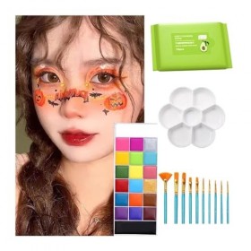 Kit de peinture faciale Pâte de peinture for le visage et le corps, maquillage de vacances, maquillage créatif, peinture for 