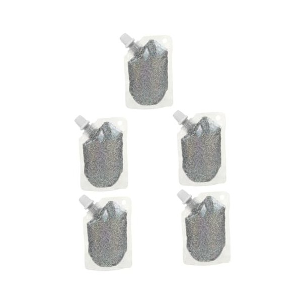 minkissy 5 Pièces 1 Corps Sequin Gel Maquillage Brishes Cosmetiquera Paillettes Paillettes Brillant Paillettes Cheveux Gel Sc