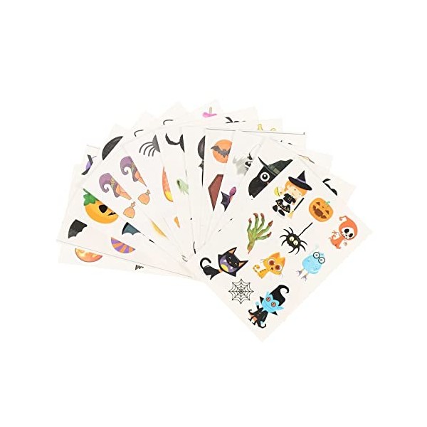 minkissy 144 Feuilles DAutocollants DHalloween Autocollants Pour Enfants Autocollants De Bande Dessinée Autocollants De Cor
