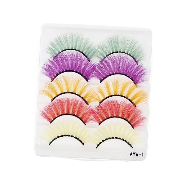 POPETPOP 35 Paires Faux Cils Extensions De Cils Bandes De Cils De Couleur Cils De Poupée Extension De Cils De Couleur Cils Dr