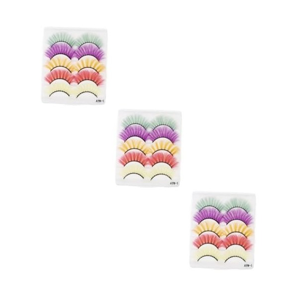 POPETPOP 35 Paires Faux Cils Extensions De Cils Bandes De Cils De Couleur Cils De Poupée Extension De Cils De Couleur Cils Dr