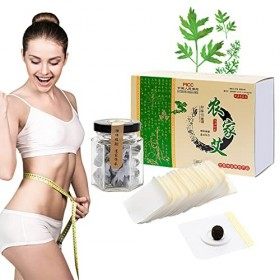 Slimming Patch, Remède Ancien Efficace Healthy Detox Minceur Pellet, Autocollant de Ventre de médecine Chinoise à Base de Pla
