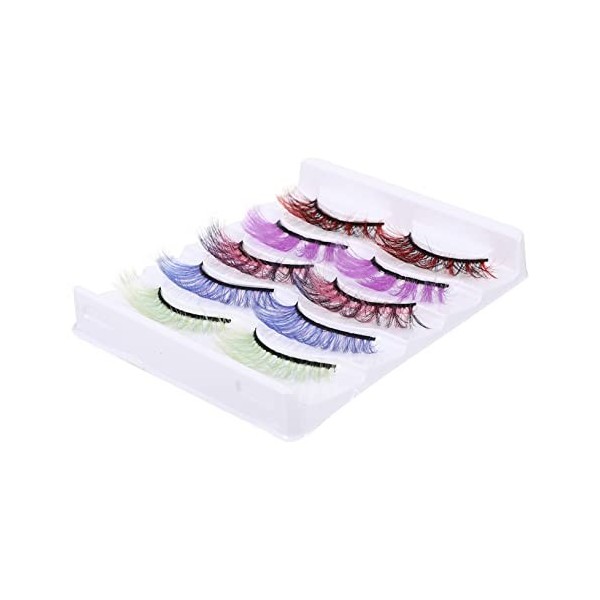 Beaupretty 25 Paires Faux Cils Colorés Cils Réutilisables Fête Bricolage Faux Cils Maquillage Faux Cils Extension De Cils Pou