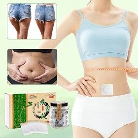 Slimming Patch, Remède Ancien Efficace Healthy Detox Minceur Pellet, Autocollant de Ventre de médecine Chinoise à Base de Pla