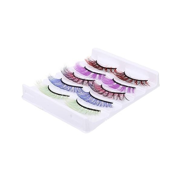 POPETPOP 25 Paires Faux Cils Colorés Articles De Toilette Grappes De Cils Extensions De Cils De Couleur Cils Artificiels Cils