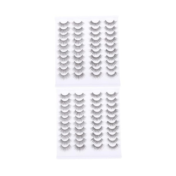 POPETPOP 40 Paires Faux Cils Artificiels Kit De Cils Costume Noir Costumes Pour Femmes Kit De Maquillage Trousse Dextension 