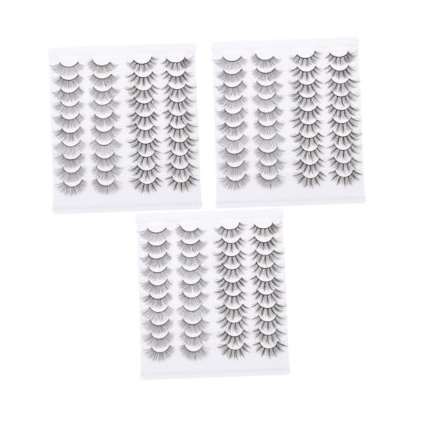 POPETPOP 40 Paires Faux Cils Artificiels Kit De Cils Costume Noir Costumes Pour Femmes Kit De Maquillage Trousse Dextension 