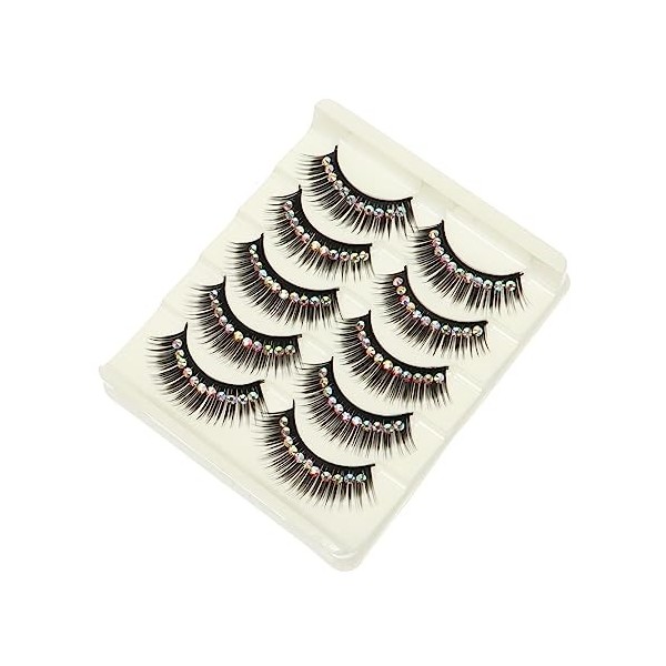 POPETPOP 40 Paires Faux Cils En Diamant Kit De Cils Magnétique Monalash Cils De Danse Latine Cils Vaporeux Femmes Cils De Vis