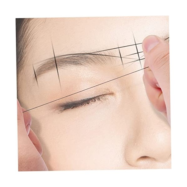 Angoily 16 Pièces Encre Motif Fil À Broder Règle Marquage Symétrique Sourcils Outil À Sourcils Microblading Encre À Sourcils 