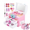 Toseky Kit de Maquillage pour pour Fille,Ensemble de Maquillage Lavable pour | Ensemble de Maquillage avec étui à cosmétiques