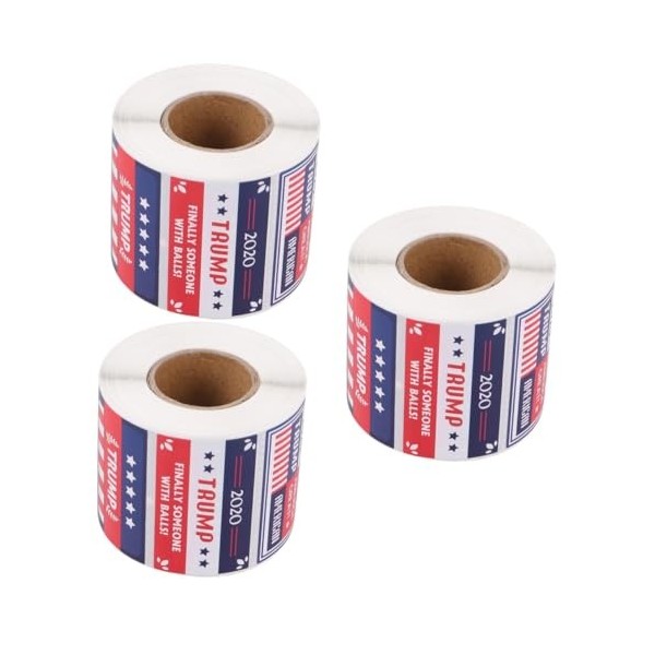 minkissy 3 Rouleaux 2020 Autocollants De Campagne De Cadeaux Patriotiques Autocollants Du 4 Juillet Cadeaux Du 4 Juillet Auto