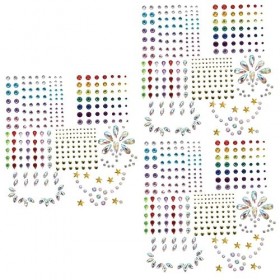 DOITOOL 21 Ensembles Autocollants Gemme Auto-adhésifs Etiquette Autocollante Bijoux Gemmes Manucure 3d Acrylique