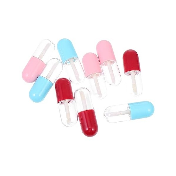 minkissy 63 Pièces Tube De Couleur Tube Vide Brillant à Lèvres Transparent Tubes De Brillant à Lèvres Mignons Mascara Clair P