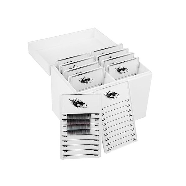 Tlily Boîte de Rangement pour Cils 10 Couches Boîte de Rangement pour Cils Blancs Organisateur de Maquillage Colle pour Cils 