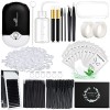 Extension Cils Kit Accessoires Lash Séchoir à Cils USB 0.07D Curl 7-15mm Mixte Cils Simples Gel Patch Pinceaux à Eyelash Pinc