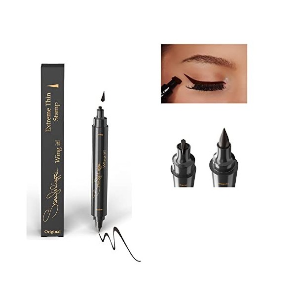 The Original Sanfilippo Wing it! Eyeliner Stamp- Eye Wing Tampon 3 tailles de tampons, Noir