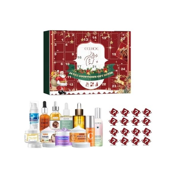 Calendrier De Lavent 2023 Maquillage, Calendrier De LAvent Beauté 2023, Calendrier Du Compte À Rebours De Noël, Coffret De 