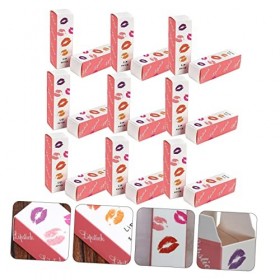 ULTECHNOVO 100 Pièces Boîte De Rouge à Lèvres Tube De Baume à Lèvres En Papier Kraft De Brillant à Lèvres Brillant à Lèvres E