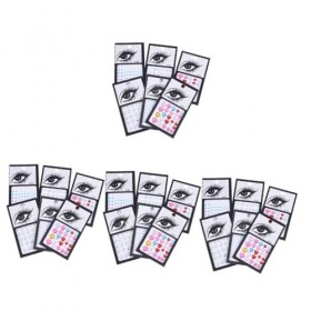 POPETPOP 24 Feuilles Visage Strass Autocollants Face Flatback Strass Décalcomanies De Gemmes De Visage Bijoux De Visage De Si