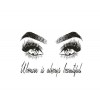 Extensions de cils autocollant dart mural lettrage de beauté autocollant mural sourcils maquillage Studio vinyle autocollant