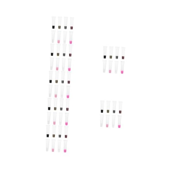 POPETPOP 48 Pièces Tube De Compression Lèvre Contenant Cosmétique De Maquillage Mini Conteneurs Fond De Teint Blanc Cil Lotio