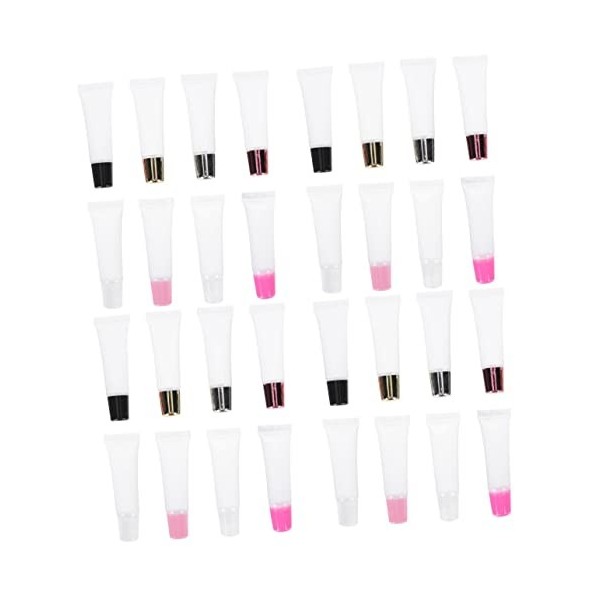 POPETPOP 48 Pièces Tube De Compression Lèvre Contenant Cosmétique De Maquillage Mini Conteneurs Fond De Teint Blanc Cil Lotio