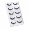 UAMOU Cils 5 paires 3D vison cheveux Faux Cils Multipack Cils naturels Faux Cils outil de maquillage maquillaje femme Cheerfu