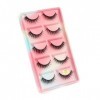 UAMOU Cils 5 paires 3D vison cheveux Faux Cils Multipack Cils naturels Faux Cils outil de maquillage maquillaje femme Cheerfu