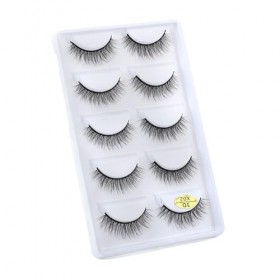 UAMOU Cils 5 paires 3D vison cheveux Faux Cils Multipack Cils naturels Faux Cils outil de maquillage maquillaje femme Cheerfu