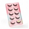 UAMOU Cils 5 paires 3D vison cheveux Faux Cils Multipack Cils naturels Faux Cils outil de maquillage maquillaje femme Cheerfu