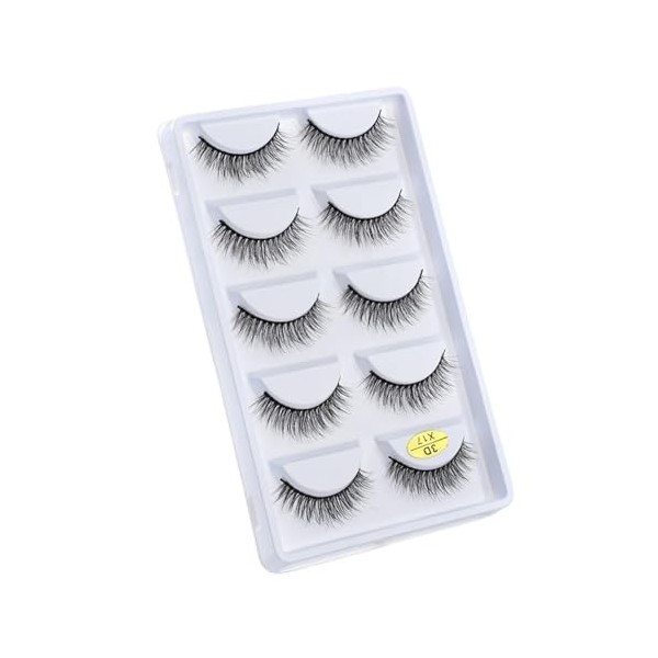 UAMOU Cils 5 paires 3D vison cheveux Faux Cils Multipack Cils naturels Faux Cils outil de maquillage maquillaje femme Cheerfu