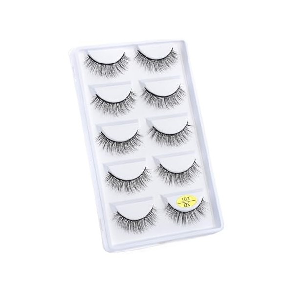 UAMOU Cils 5 paires 3D vison cheveux Faux Cils Multipack Cils naturels Faux Cils outil de maquillage maquillaje femme Cheerfu